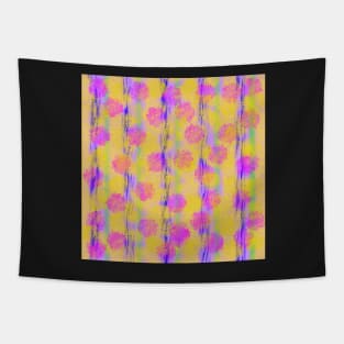 Pink Purple Yellow Floral Abstract Tapestry