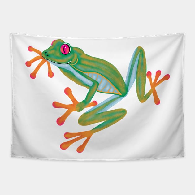 Tree Frog Tapestry by SarahWIllustration