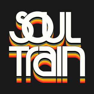 Retro Soul Train Color Black T-Shirt