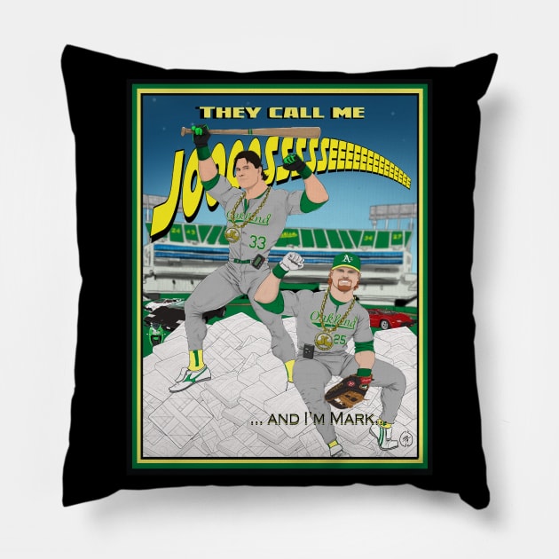 Canseco McGwire BASH BROTHERS Pillow by Deadpoolinc