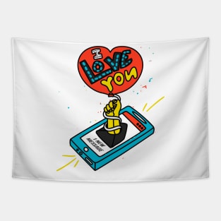 Mother Day Gift - I Love You Mom Tapestry