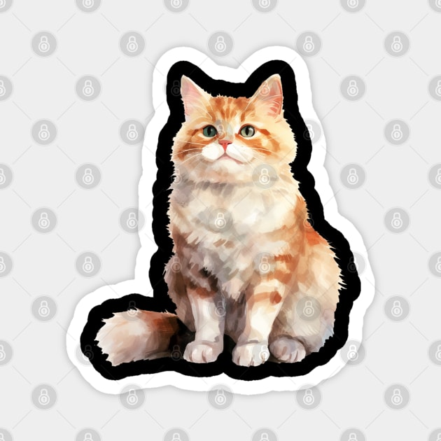 Munchkin Cat Magnet by DavidBriotArt