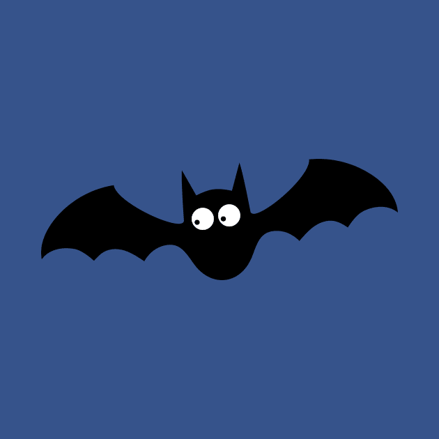 Black bat flying - Halloween design by Montanescu