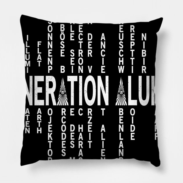 Genration Aluhut Chamtrails Flat Earth Pillow by QQdesigns