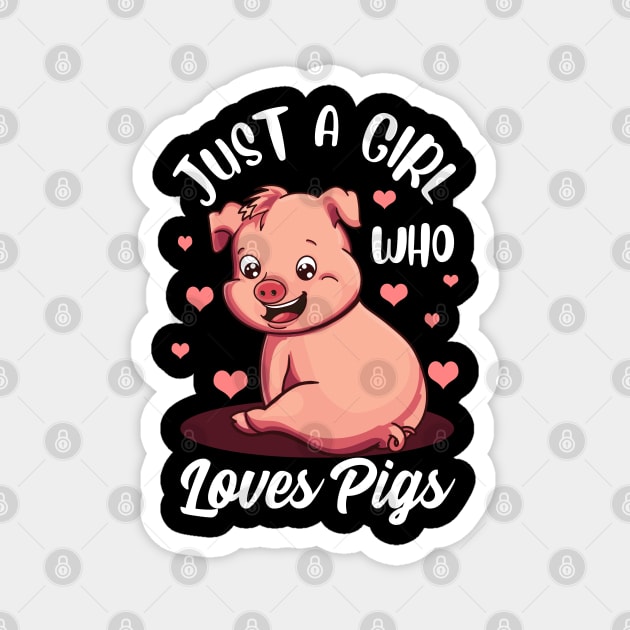 Just A Girl Who Loves Pigs Hog Lover Cute Farmer Gift Girls T-Shirt Just A Girl Who Loves Pigs Hog Lover Cute Farmer Gift Girls T-Shirt
