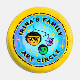 Irina's Family Art Circle Pin