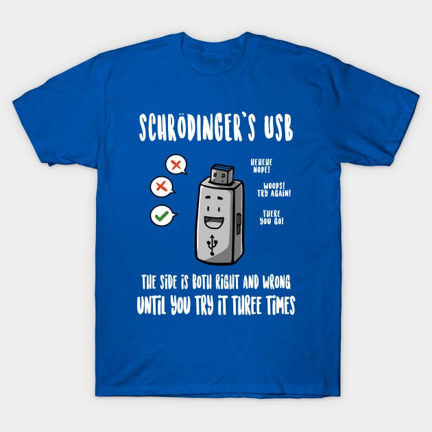 tømmerflåde suppe til eksil Schrödinger's USB - Schrodinger - T-Shirt | TeePublic