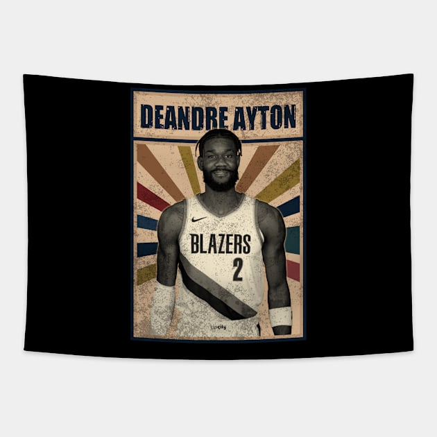 Portland Trail Blazers Deandre Ayton Tapestry by RobinaultCoils