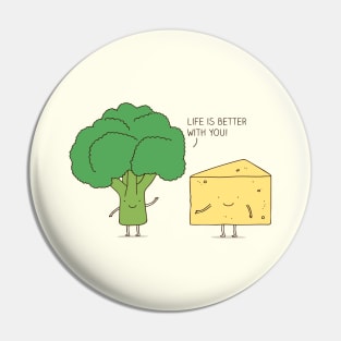 Broccoli and cheese Pin