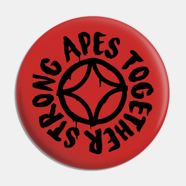 Apes Together Strong Pin by wloem