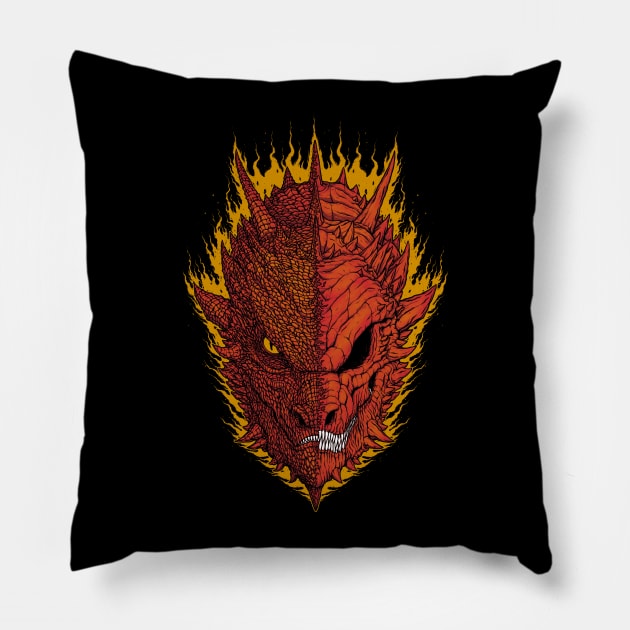 Fire and Death Pillow by pigboom