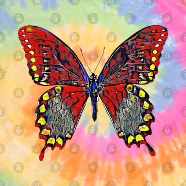 Butterfly Tie Dye art design by BostonBulldog