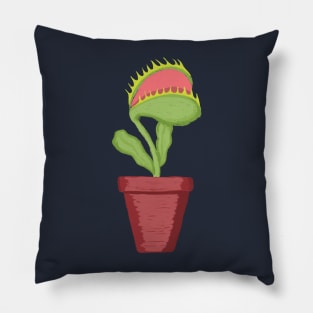 Venus Fly Trap Painting Pillow