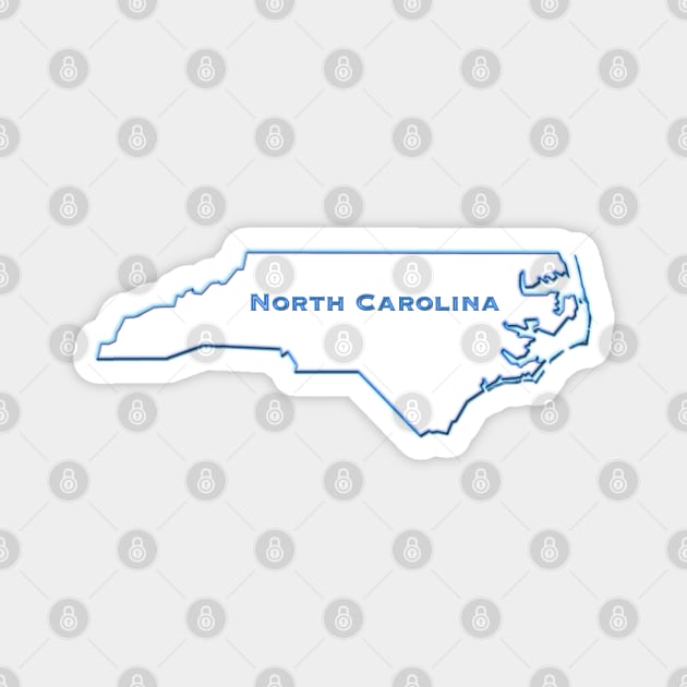 NC State Outline Magnet by Trent Tides