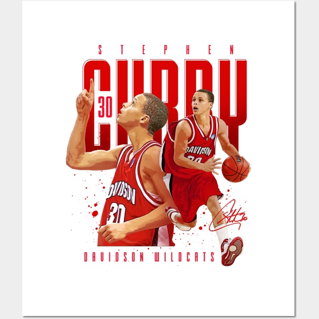 Stephen Curry Davidson Wildcats Red Basketball Jersey - All