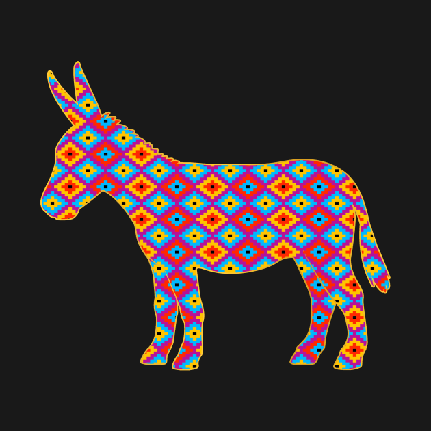 Donkey with Colorful Pattern by PenguinCornerStore