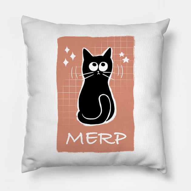 MERP Confused Cat Pillow by ameemax