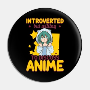 Cute Introverted But Willing To Discuss Anime Girl Pin