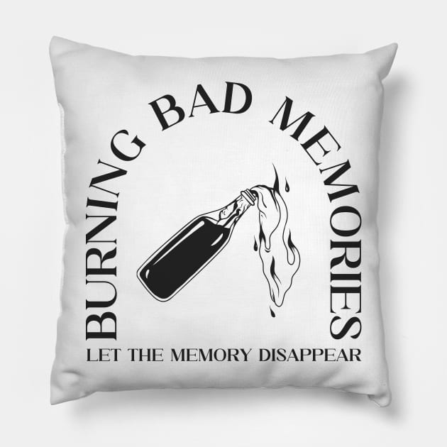 BURNING THE BAD MEMORIES Pillow by Vixie Hattori