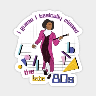 Jefferson - I basically missed the late 80s - retro inspired Ham fan art Magnet