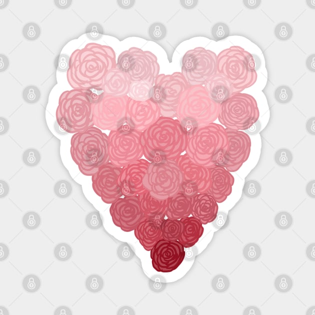 Rose Heart Magnet by Geometrico22