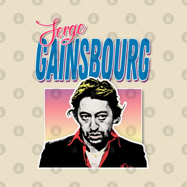 Serge Gainsbourg /\/\/\ 80s Aesthetic Tribute Design by DankFutura