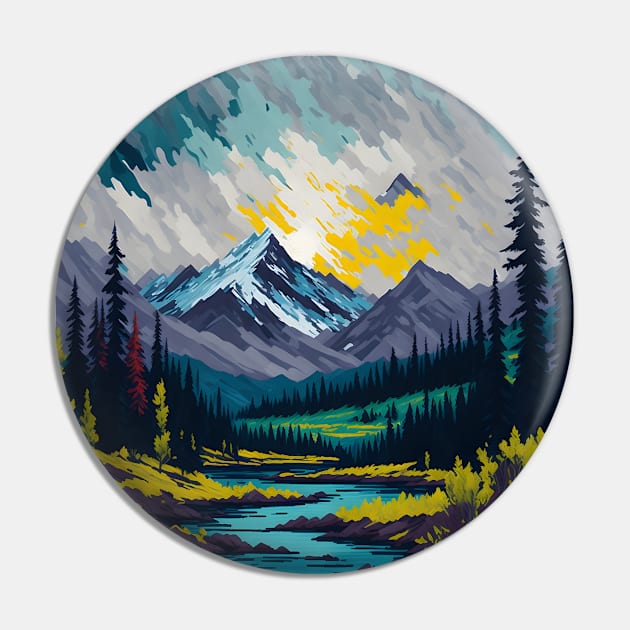 Autumn river and mountains Pin by Anik Arts