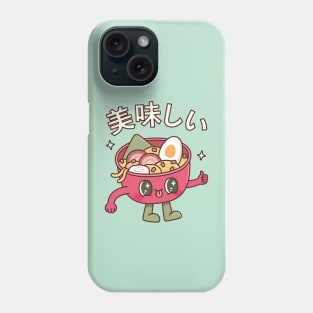 Cute Bowl Of Japanese Ramen Noodles Oishii Phone Case