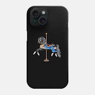 Black Stallion Carousel Horse Phone Case