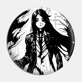 Ethereal Darkness: Black and White Art for Alternative Souls Pin