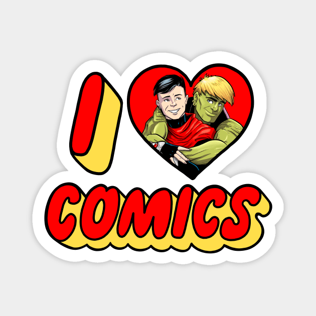 I Love Comics: Billy & Teddy Magnet by elliotcomicart