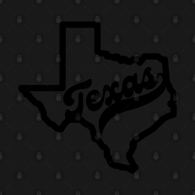 Texas State Map by FullOnNostalgia