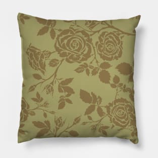 Rose Tan and Brown Pillow