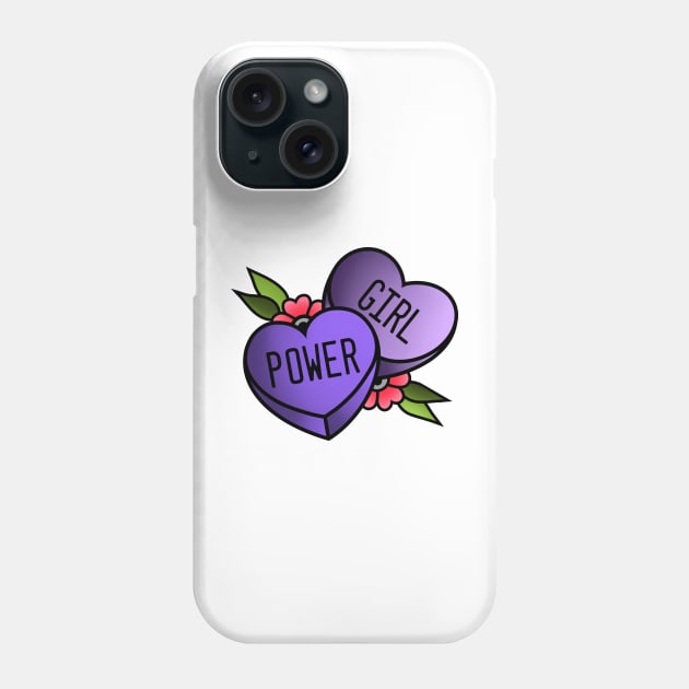 Girl Power Candy Sweet Heart Phone Case by ladyjrae