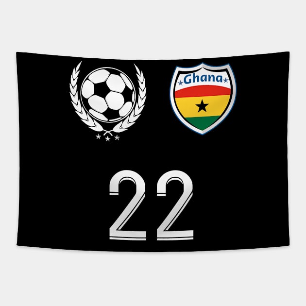 Ghana Soccer Fans Jersey Ghanaian Football Lovers Tapestry by TeeBlade