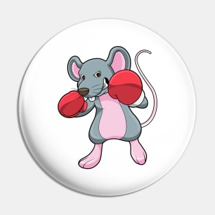 Rat at Boxing with Boxing gloves Pin