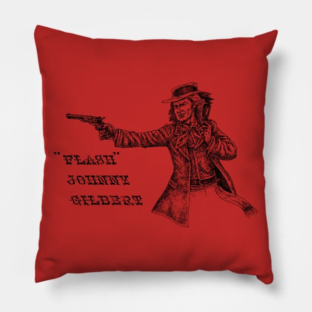 "Flash" Johnny Gilbert Pillow by Australian_Bushranging