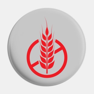 No Gluten Sign (red) Pin