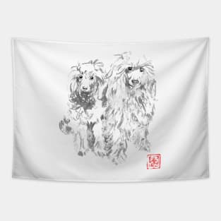 2 dogs Tapestry