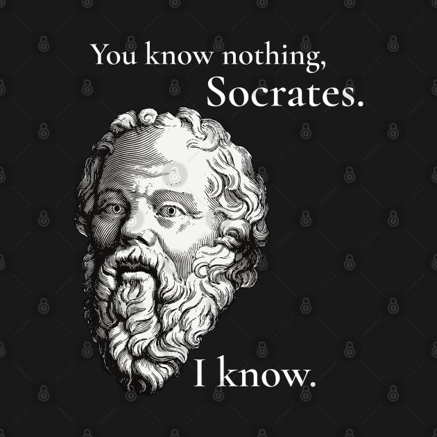 You know nothing, Socrates by Beltschazar
