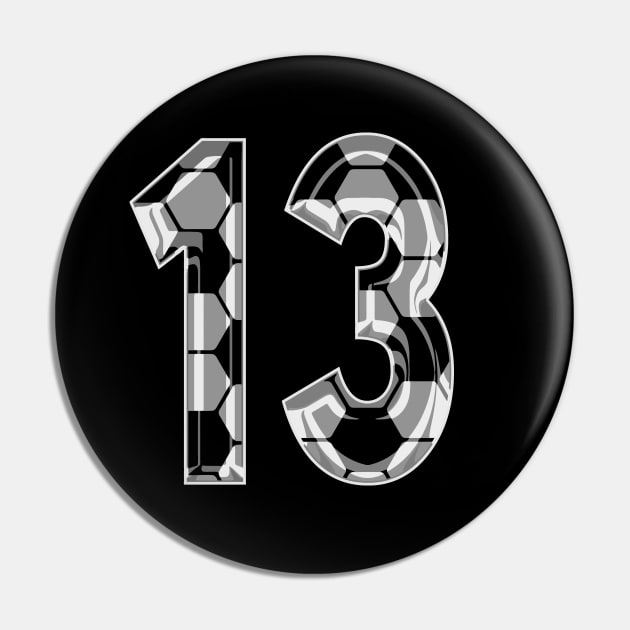Soccer Number 13 Soccer Jersey #13 Soccer Mom Player Fan Pin by TeeCreations
