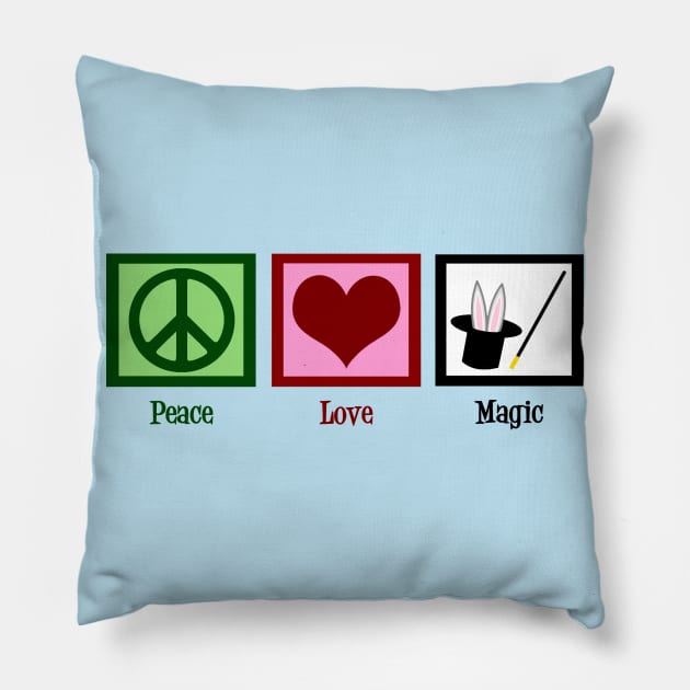Peace Love Magic Pillow by epiclovedesigns