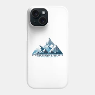 At Home Drawing Of Mountain Tops Phone Case