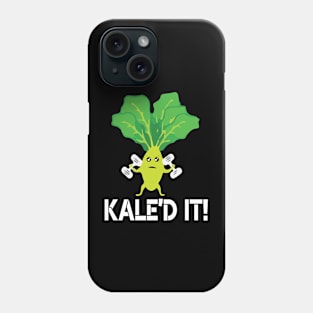 Kale'd it t shirt vegan kale saying fitness Phone Case