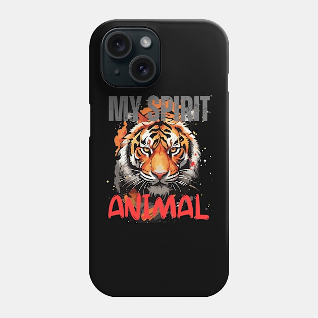 Tiger Spirit Animal Phone Case by Ironclaw