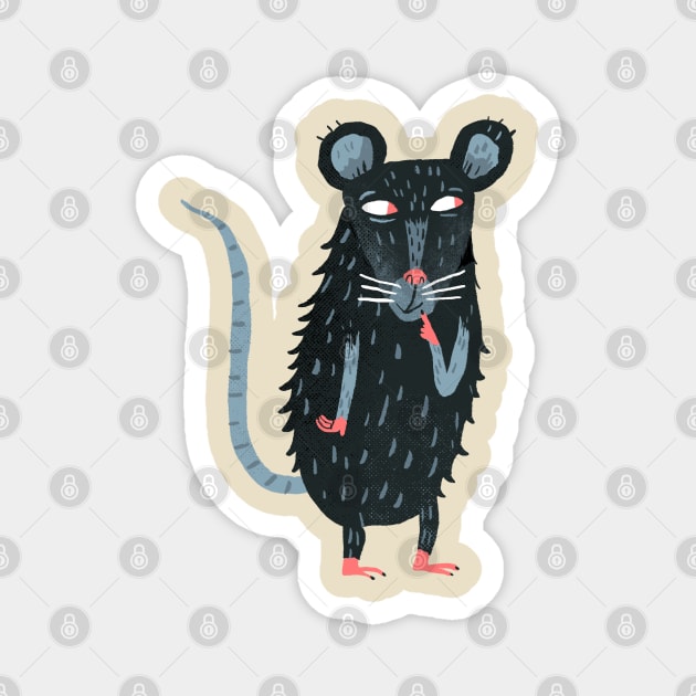 Shy Rat Magnet by Purplace