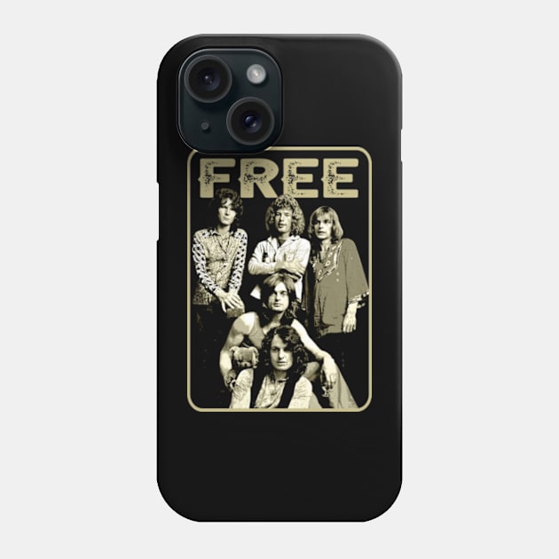 Tribute to Frees Band T-Shirts, Pay Homage to the Pioneers of Timeless Rock Phone Case by Zombie green