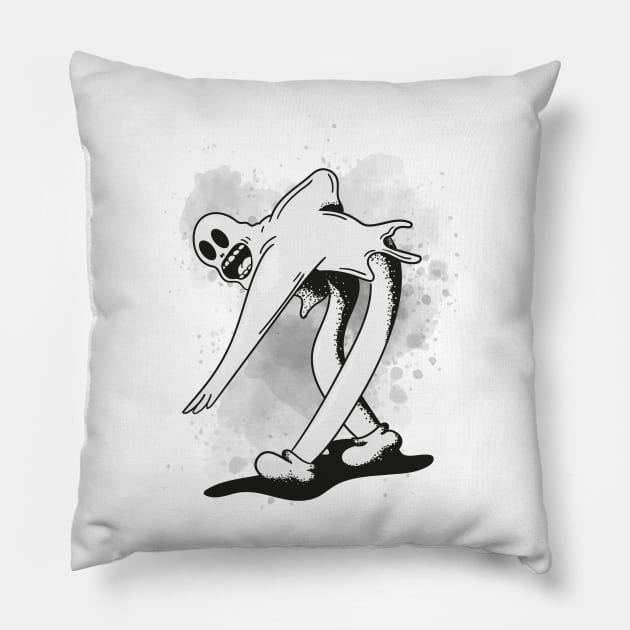 dancing ghost Pillow by PaperHead