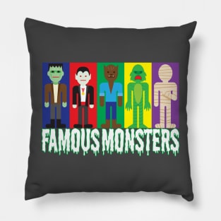 Famous Monsters Pillow