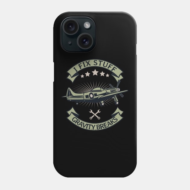 Aircraft Mechanic Airplane Technician Phone Case by Foxxy Merch